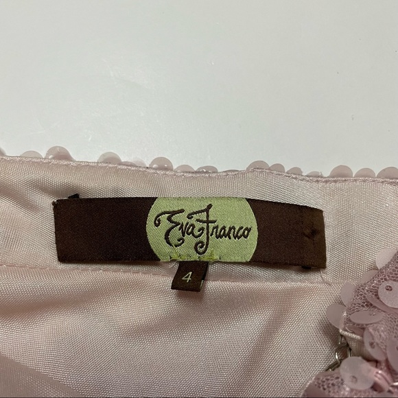 Eva Franco Asymmetric Off The Shoulder Sequin Nightclub Blouse Zipper Closure 4 - Picture 3 of 8